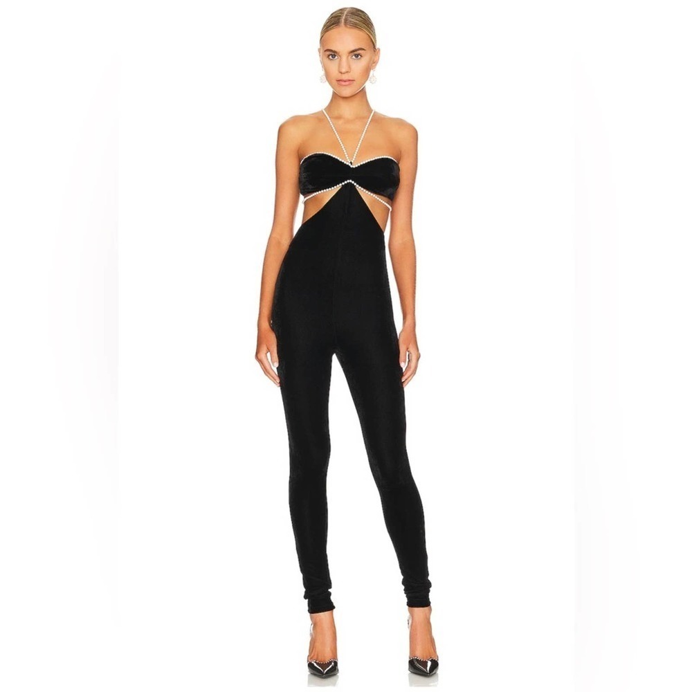 NWT MAJORELLE Amore Catsuit in Black XS